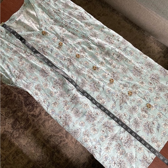 J. Jill | Love Linen Blue Floral Sun Dress, size Medium - Picture 9 of 12